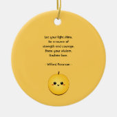 Golden Glow Kiwi Keramik Ornament (Vorne)