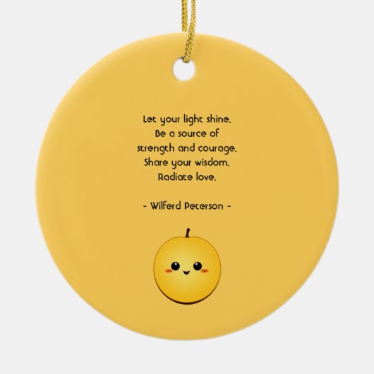 Golden Glow Kiwi Keramik Ornament (Vorne)