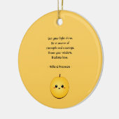 Golden Glow Kiwi Keramik Ornament (Links)