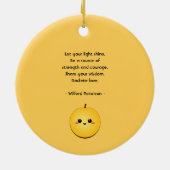 Golden Glow Kiwi Keramik Ornament (Hinten)