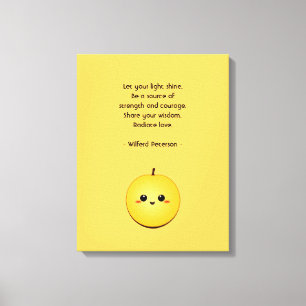 Golden Glow Kiwi Leinwanddruck