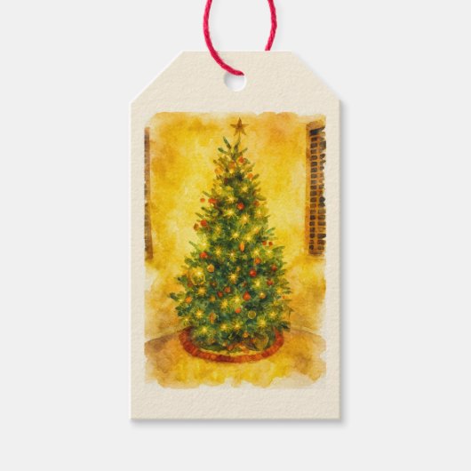 Golden Glow of Christmas Geschenkanhänger (Vorderseite)