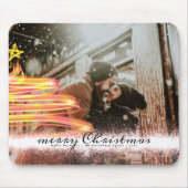 Golden Glow Tree Star Glitzer Foto Mousepad (Vorne)