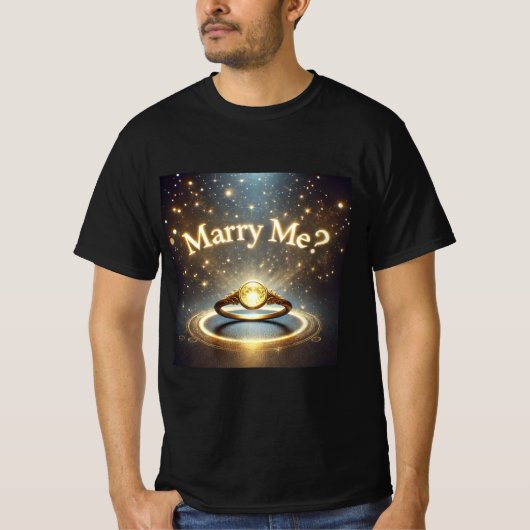 Golden Glow Vorschlag Marry Me Mens Tshirt (Vorderseite)