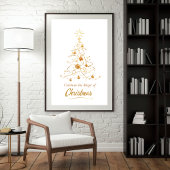 Golden Glow Weihnachtsbaum Poster
