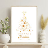 Golden Glow Weihnachtsbaum Poster