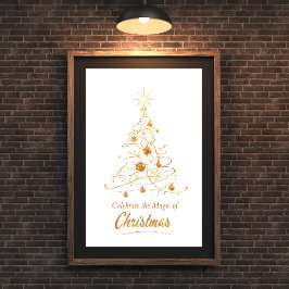 Golden Glow Weihnachtsbaum Poster