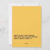 Golden Glow Xmas Baby Birth Ankündigung Foto (Rückseite)