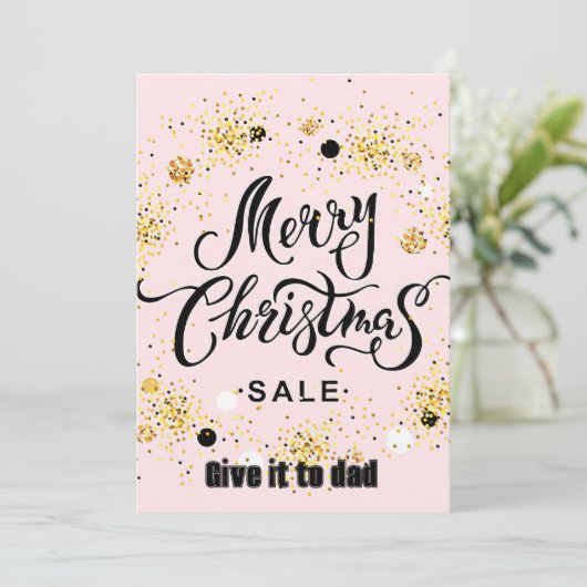 Golden glücklicher Stern, schwarzes künstlerisches Einladung (Stehend Vorderseite)