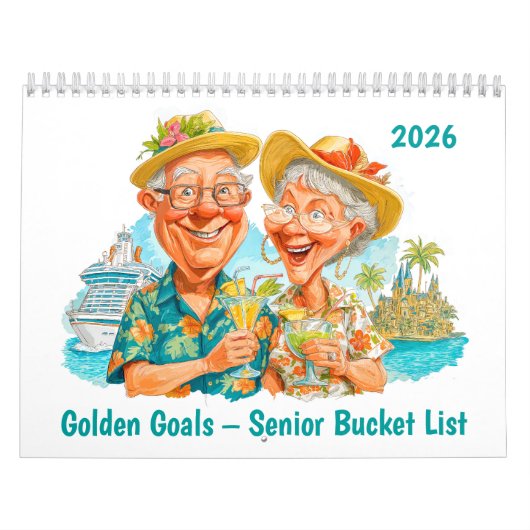 Golden Goals – 2026 Senior Bucket List Calendar Kalender (Titelbild)