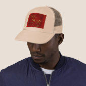 Golden Goat Chinesisch Vietnamesisch Neujahr Zodia Truckerkappe (Beispiel)