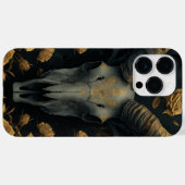 Golden Goat Skull and gold Roses Case-Mate iPhone Hülle (Rückseite (Horizontal))
