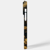 Golden Goat Skull and gold Roses Case-Mate iPhone Hülle (Rückseite / Links)