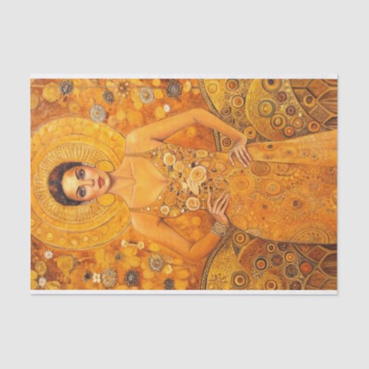 Golden Goddess Art Nouveau Splendor Seidenpapier (Vorderseite)