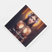 Golden Goddess Cyborg Serviette (Ecke)