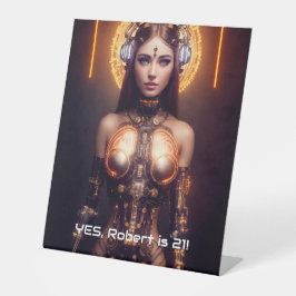 Golden Goddess Cyborg Sockelschild