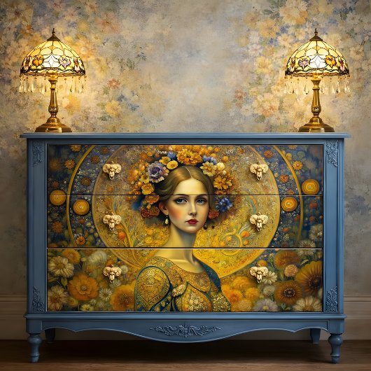 Golden Goddess Decoupage Seidenpapier