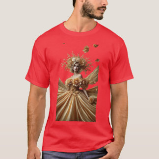 🌟 Golden Goddess Elegance - Royal Bloom T - Shirt