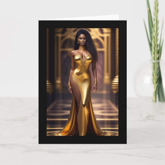 Golden Goddess Grußkarte Danke Karte (Vorderseite)