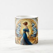 Golden Goddess in Art Nouveau Bloom Kaffeetasse (Mittel)