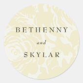 Golden Gold Bloms Runder Aufkleber (Vorderseite)