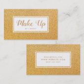 Golden Gold Sparkle Glitzer macht Künstler Visitenkarte (Vorne/Hinten)