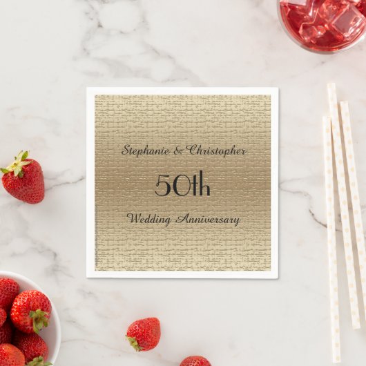 Golden Golden 50 Jahre Party Paper Napkin Serviette (Beispiel)