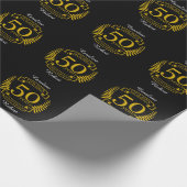 GOLDEN Golden 50 Years Wedding Anniversary 50 Geschenkpapier (Ecke)