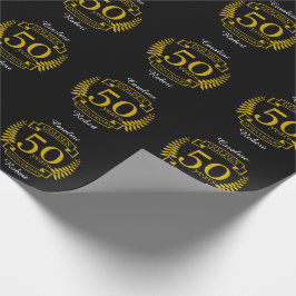 GOLDEN Golden 50 Years Wedding Anniversary 50 Geschenkpapier