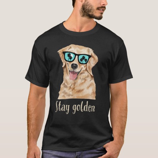 Golden - Golden Retriever Dog Lover bleibe T-Shirt (Vorderseite)