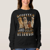 Golden Golden Retriever Hundekaffee Sweatshirt (Vorderseite)
