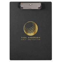 Golden Golf Ball Logo Elegante Golfer Monogram
