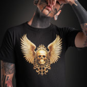 Golden Gothic Skull Sigil T-Shirt