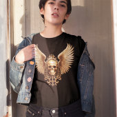 Golden Gothic Skull Sigil T-Shirt