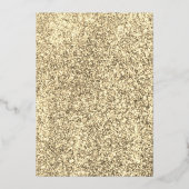 Golden Gown, Fabulous 60th Birthday Dress Gold Folieneinladung (Rückseite)