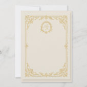 Golden Grace - Hochzeitsfeier Einladung (Rückseite)