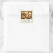 Golden Grace Quadratischer Aufkleber (Tasche)