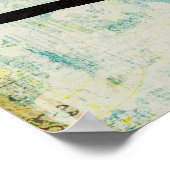 Golden Graceful Elephant Art Poster (Ecke)