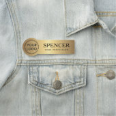 Golden gradient add logo business staff employee namensschild (Beispiel)