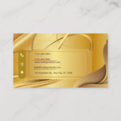 Golden Graphic Designer Business Card | Minimalist Visitenkarte (Rückseite)
