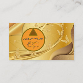Golden Graphic Designer Business Card | Minimalist Visitenkarte