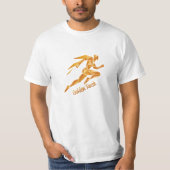 Golden Graphic & Text T-Shirt (Vorderseite)