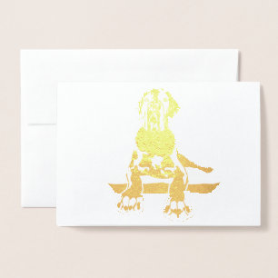 Golden Great Dane Folienkarte