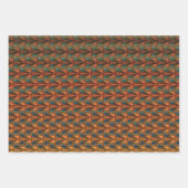 Golden Great Gatsby Feathers Art Deko Design Geschenkpapier Set (Vorderseite 3)