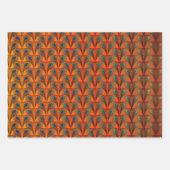 Golden Great Gatsby Feathers Art Deko Design Geschenkpapier Set (Vorderseite 2)