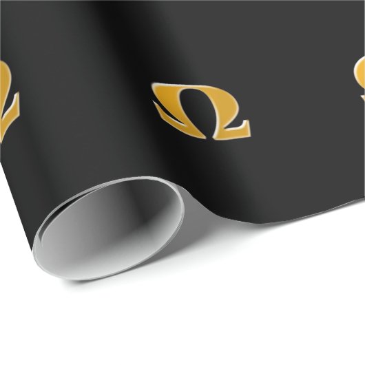Golden Greece Omega - Symbol des Widerstands Geschenkpapier (Rolleneckpunkt)