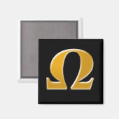 Golden Greece Omega - Symbol des Widerstands Magnet (Vorderseite/Rückseite)