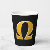Golden Greece Omega - Symbol des Widerstands Pappbecher (Vorderseite)
