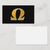 Golden Greece Omega - Symbol des Widerstands Visitenkarte (Vorne/Hinten)