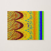 Golden green African Traditional Color Puzzle (Horizontal)